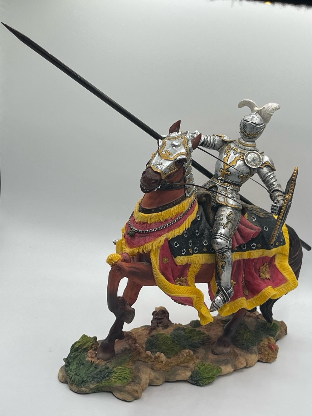 Summit Collection: Triumphant Medieval Armored Knight on Horse w/ Shield & Lance